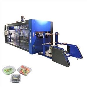Kolme asemaa täysin automaattinen muovinen PP PVC fruit box vacum thermo-muovauskone